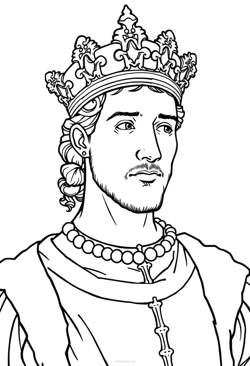 Renaissance Prince coloring page for kids