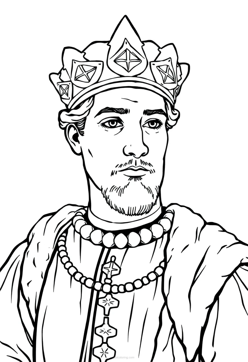 Renaissance Prince coloring page for kids
