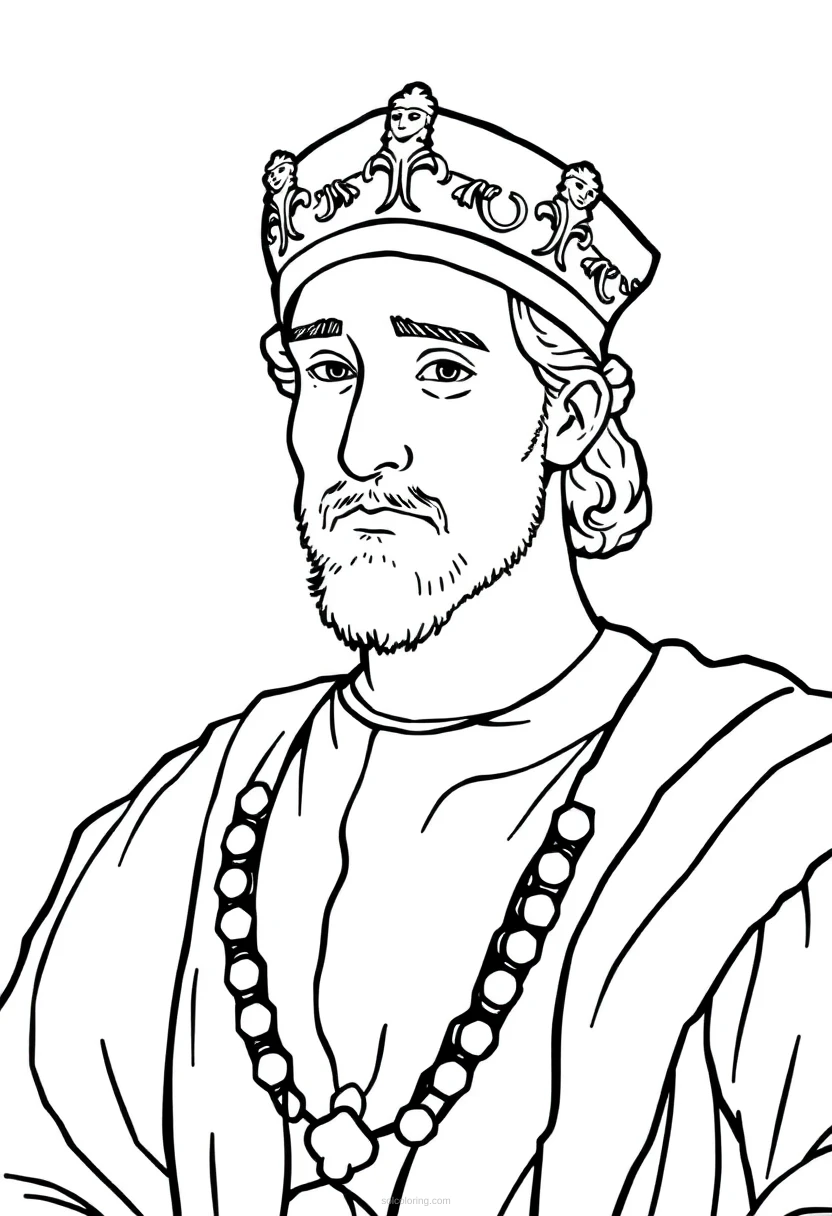 Renaissance Prince coloring page for kids