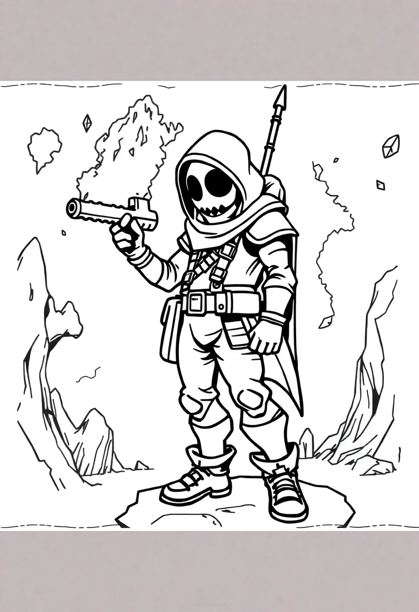 Retro Style Fantasy Map coloring page for kids