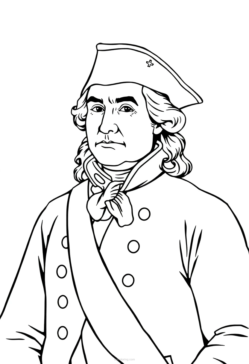 Revolutionary War General coloring pages