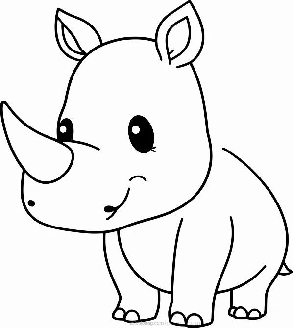 Rhinoceros coloring page for kids
