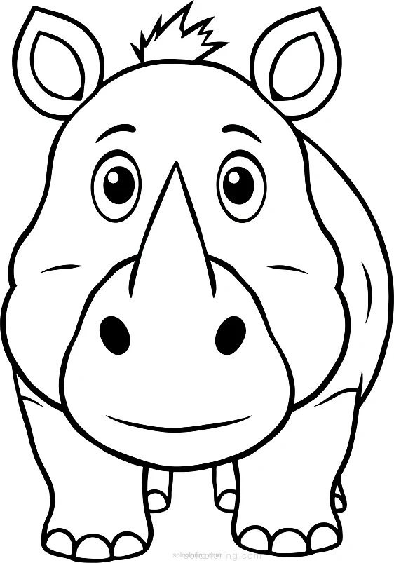 Rhinoceros coloring page for kids