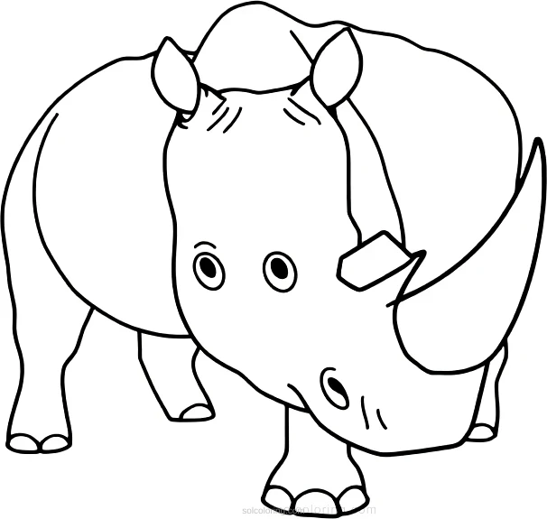 Rhinoceros coloring page for kids