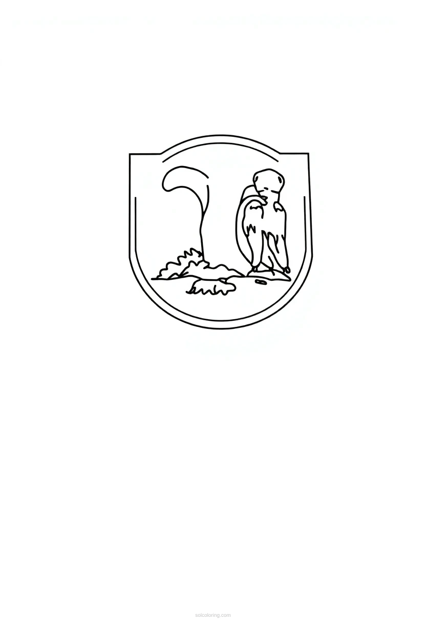 Rhode Island State Flag coloring page for kids
