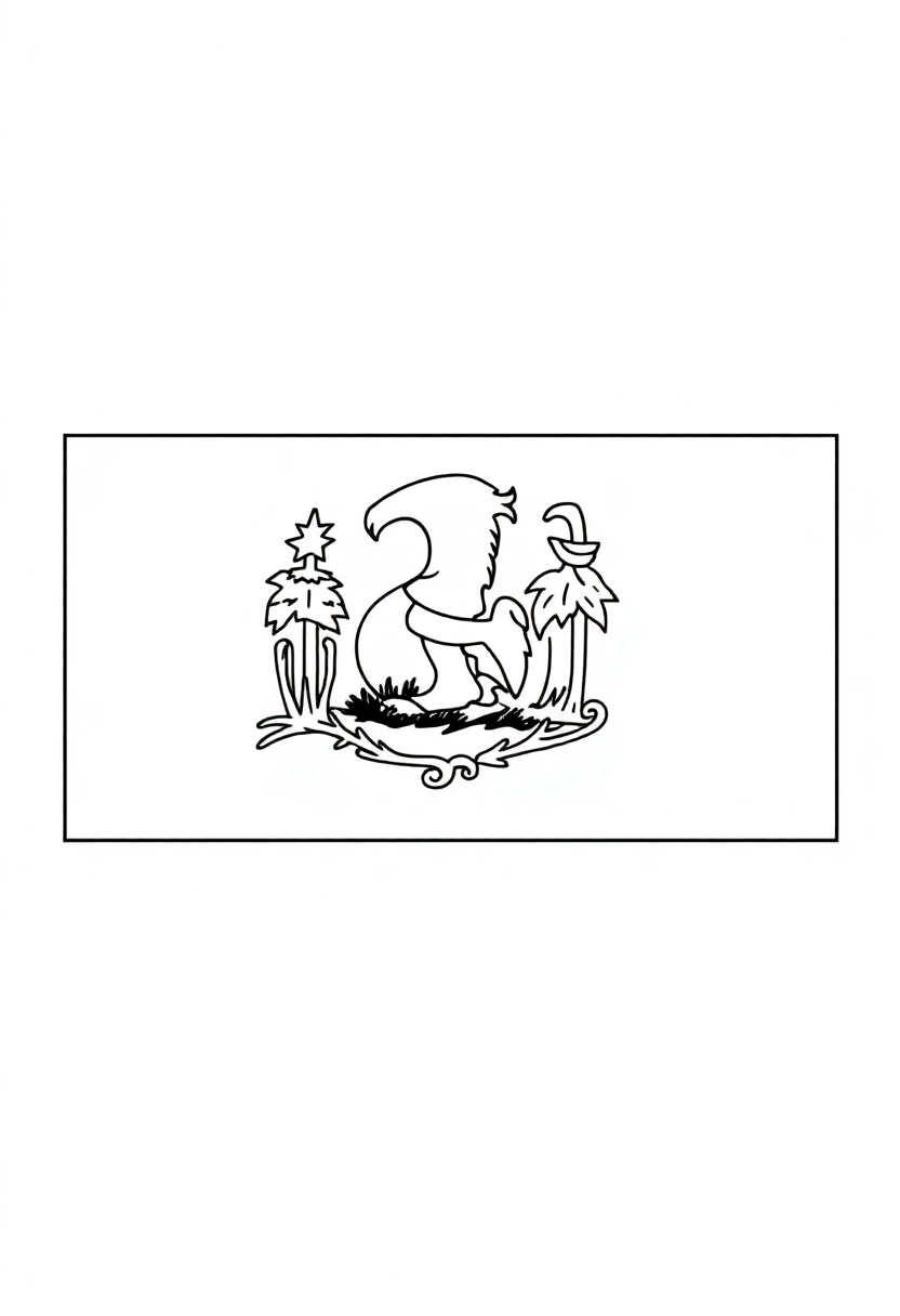 Rhode Island State Flag coloring page, free printable