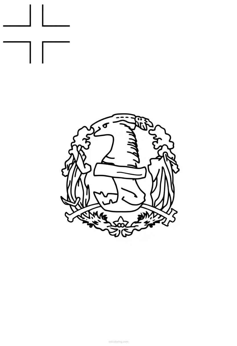 Rhode Island State Flag coloring page for kids