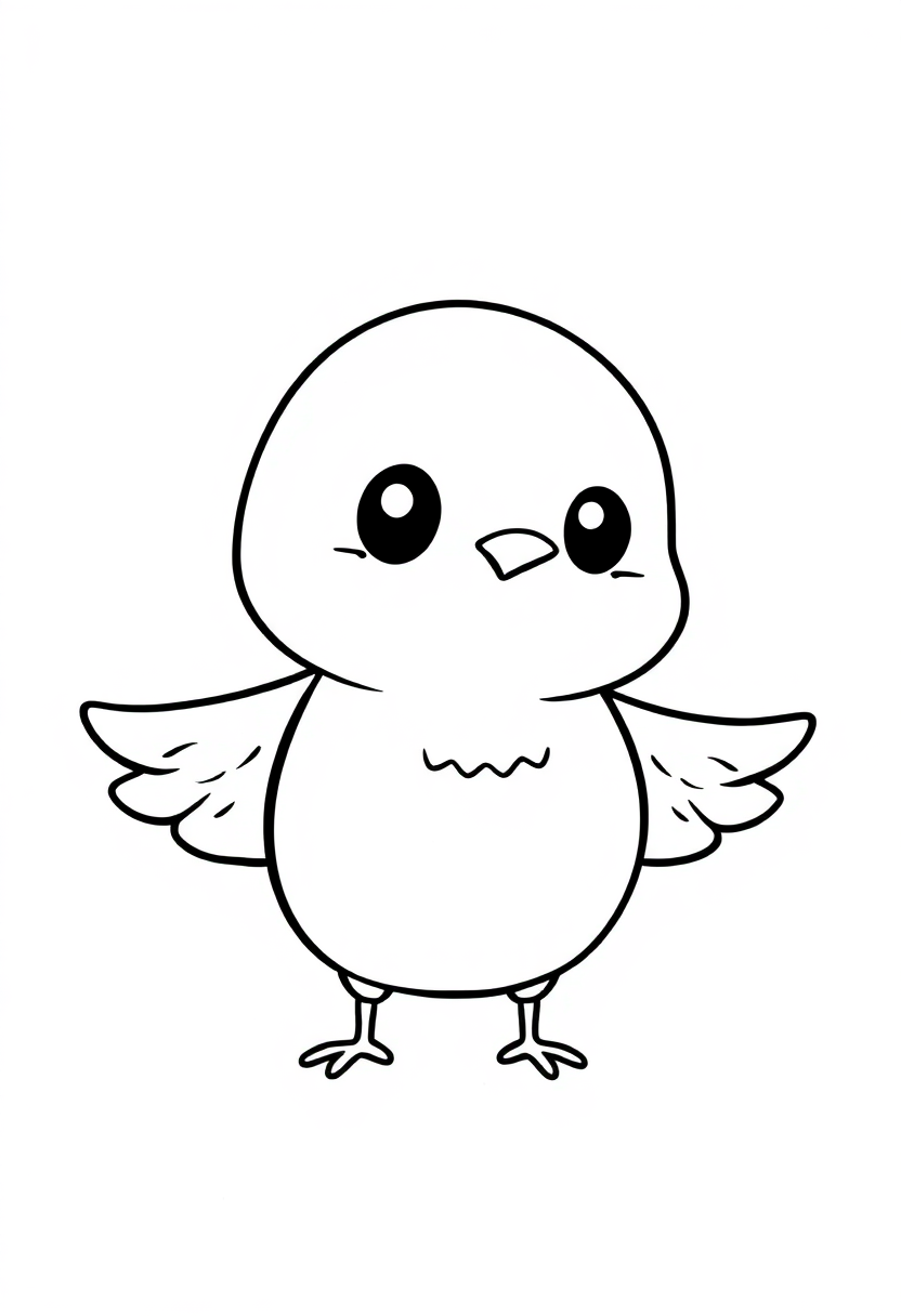 Robin coloring page, free printable
