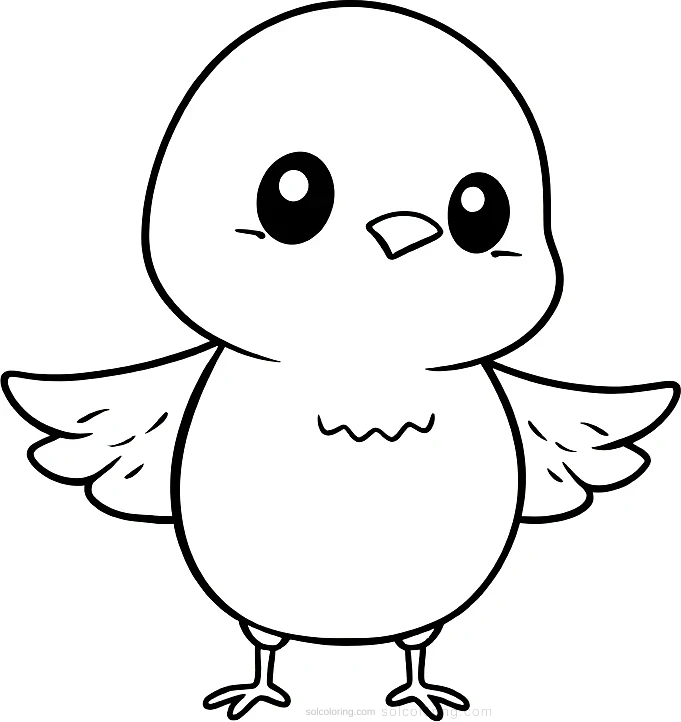 Robin coloring page for kids