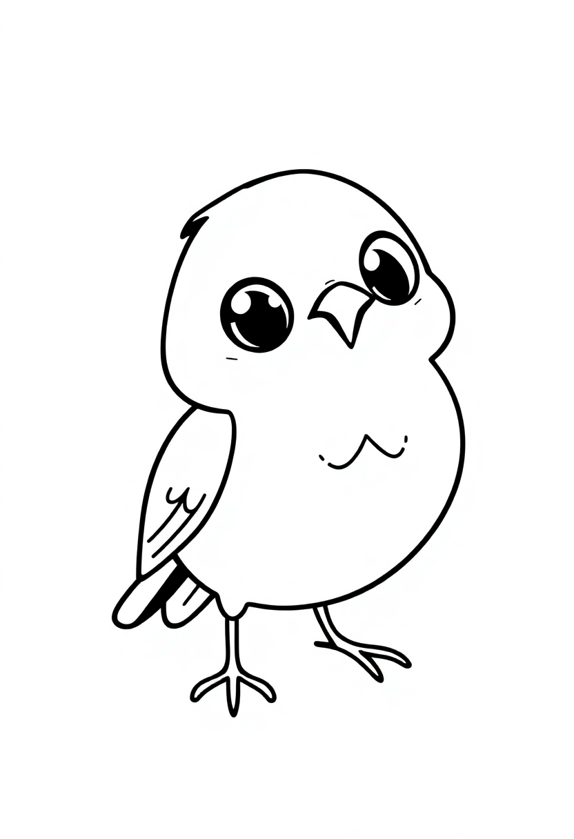 Robin coloring page, free printable