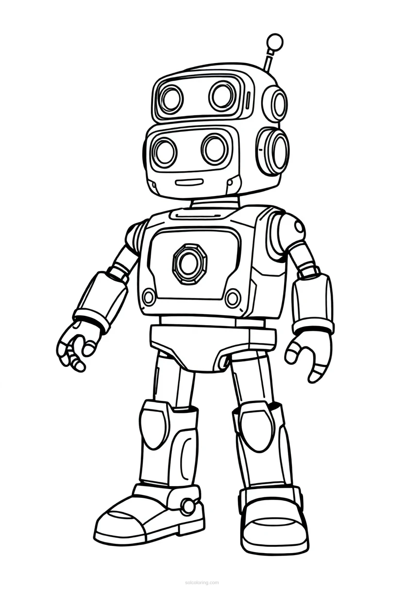 Robot Assistant Helper coloring pages