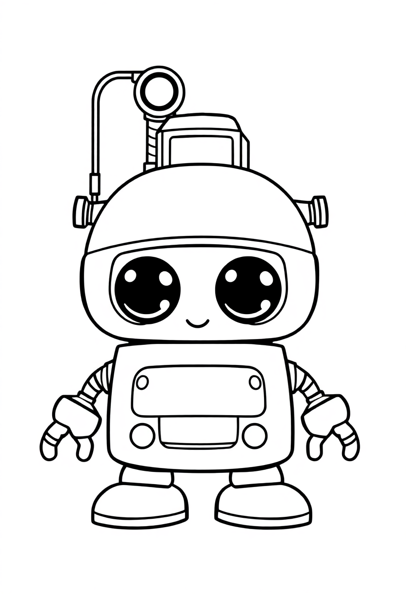 Robotic Manufacturing Plant coloring page, free printable