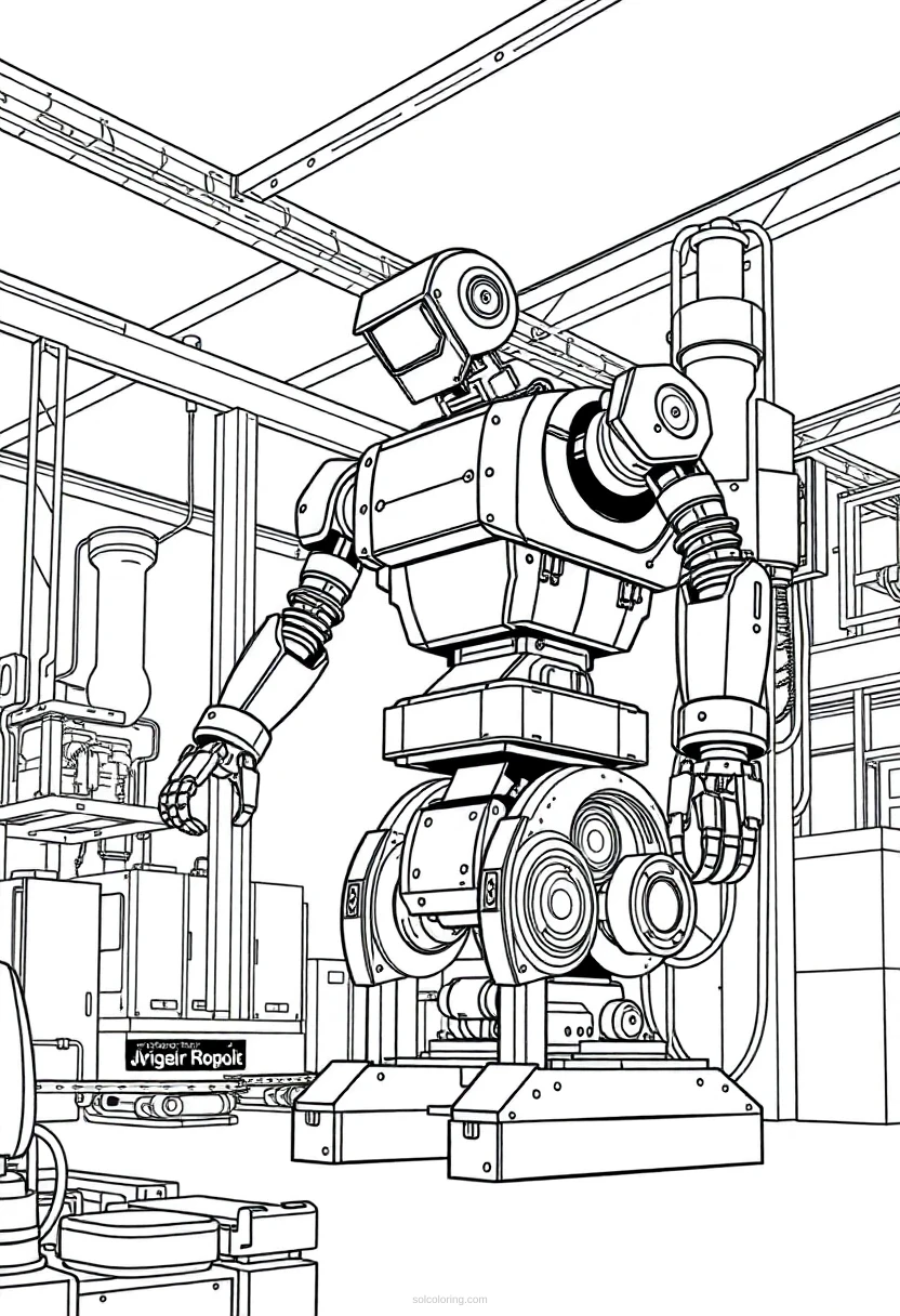 Robotic Manufacturing Plant coloring pages