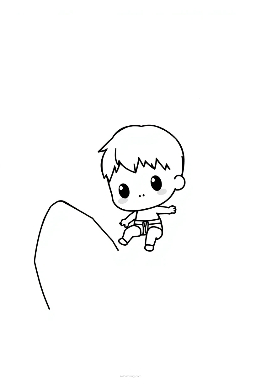 Rock Climbing and Bouldering coloring page for kids