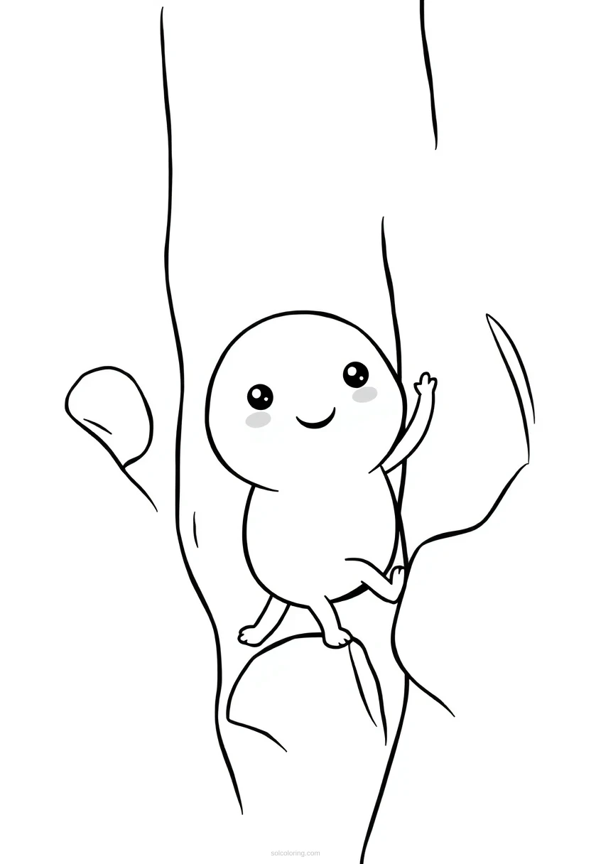 Rock Climbing and Bouldering coloring page for kids