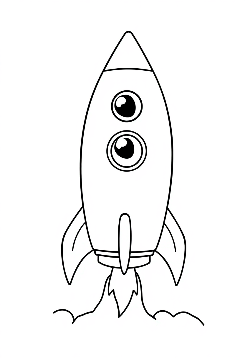 Rocket Launch coloring page, free printable