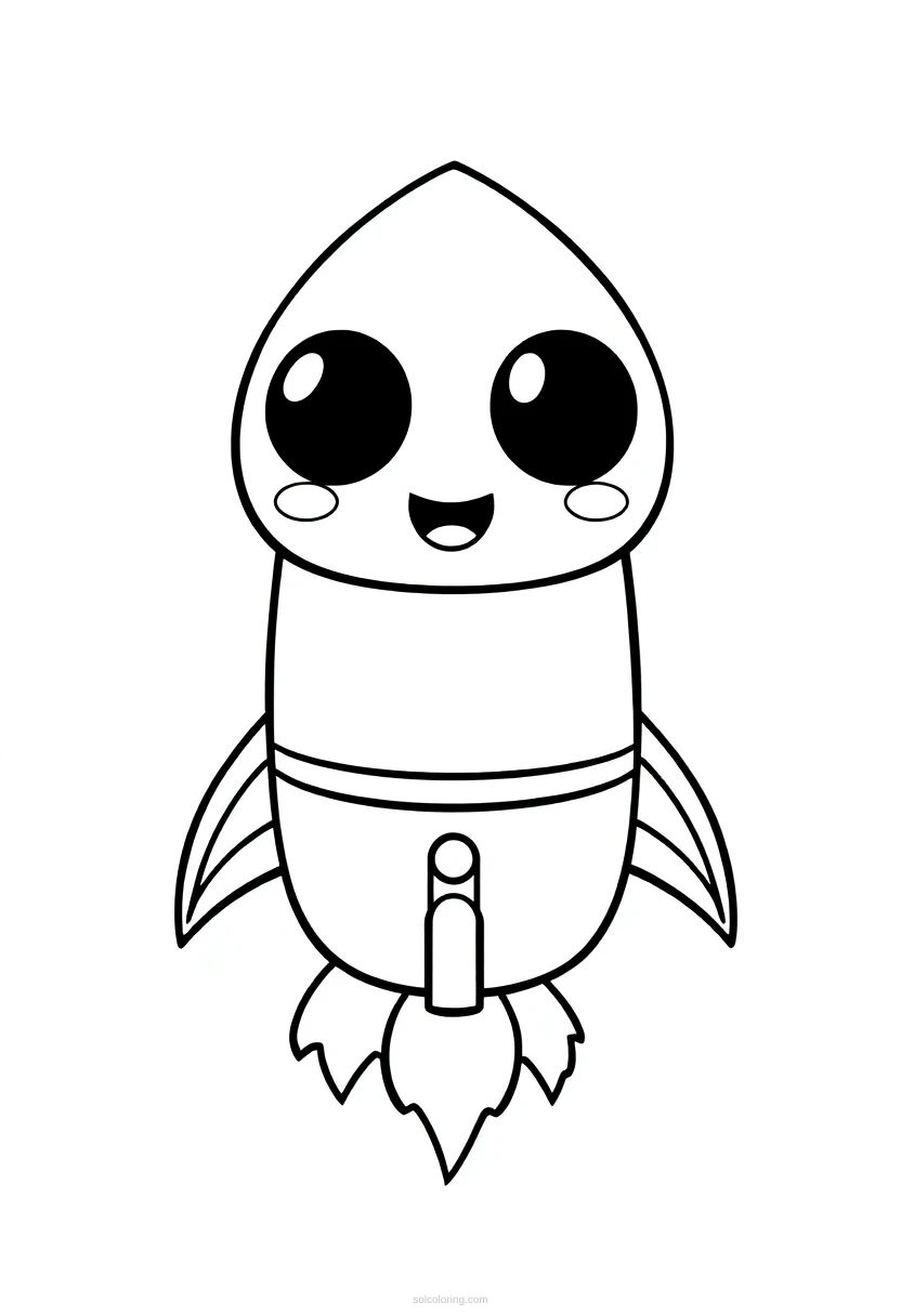 Rocket Launch coloring page for kids