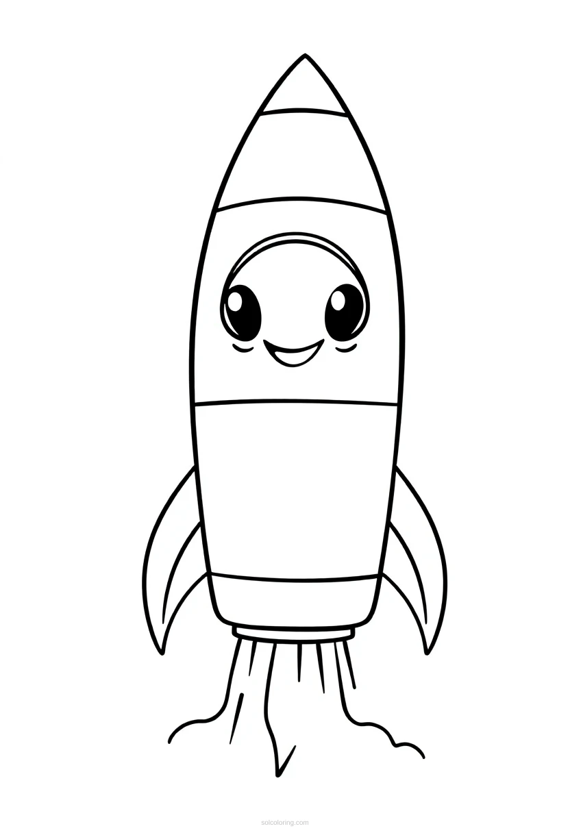 Rocket Launch coloring page for kids