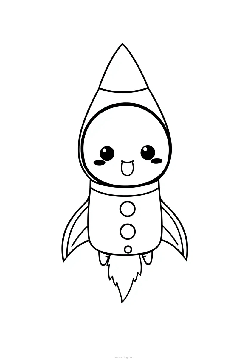 Rocket Launch coloring page for kids
