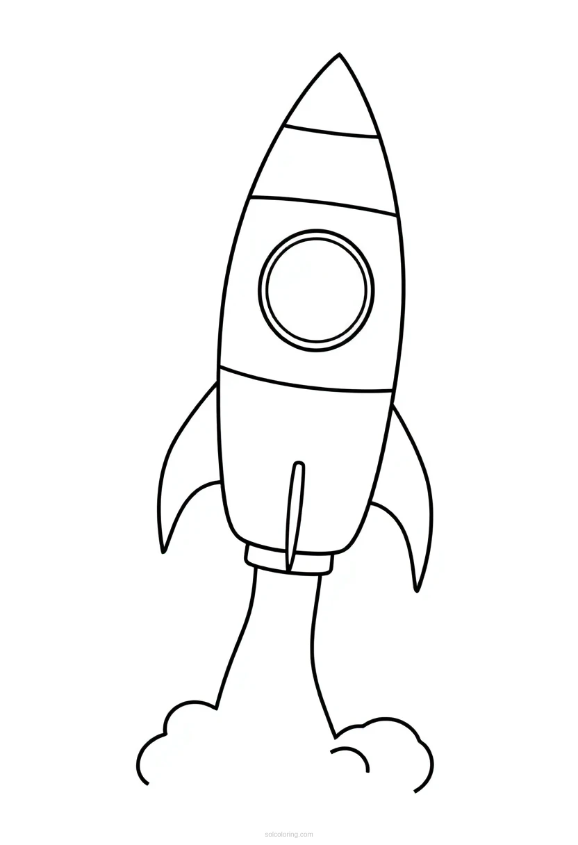 Rocket Launch coloring page for kids