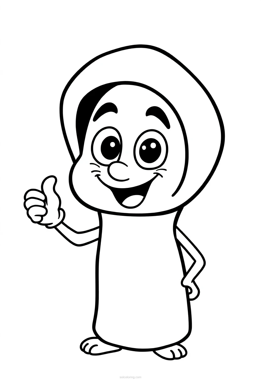 Roll Safe Pointing at Head coloring page for kids