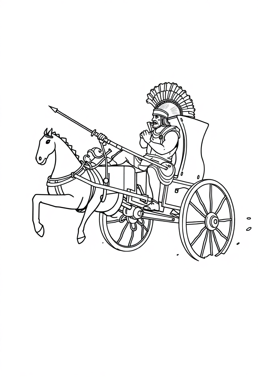 Roman Chariot Racing coloring pages