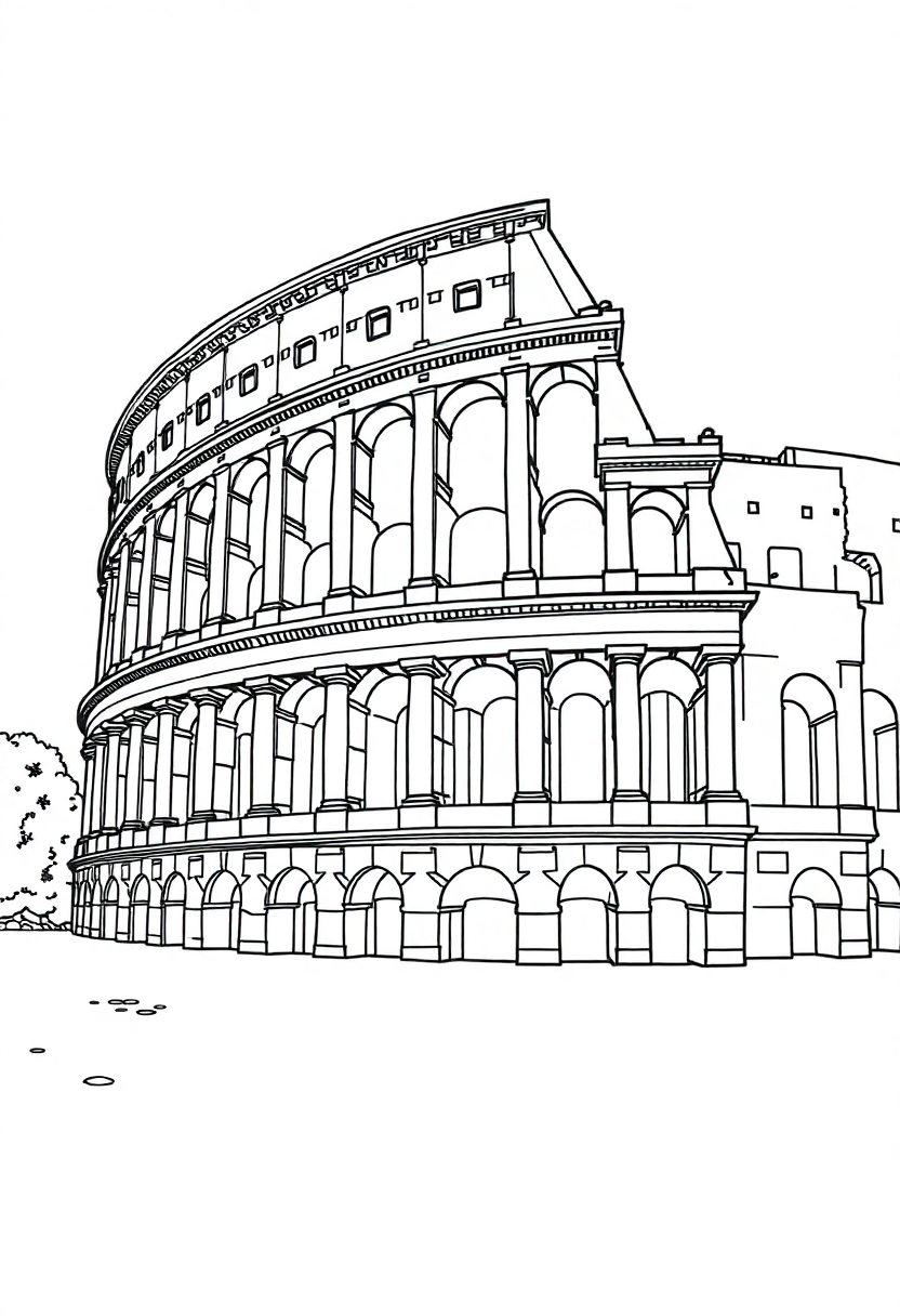 Roman Colosseum coloring pages