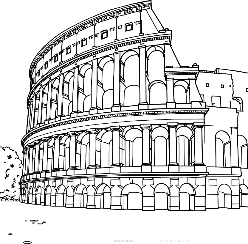 Roman Colosseum coloring pages