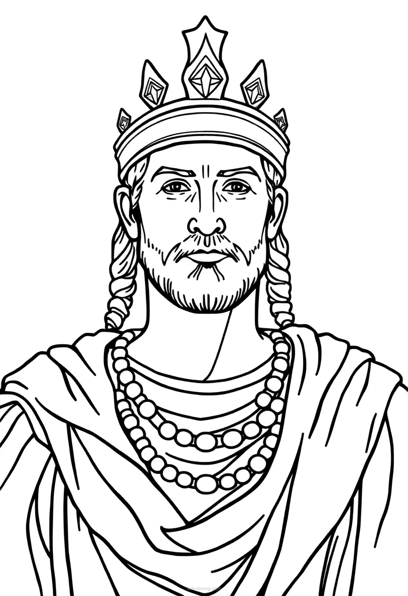 Roman Emperor coloring page for kids