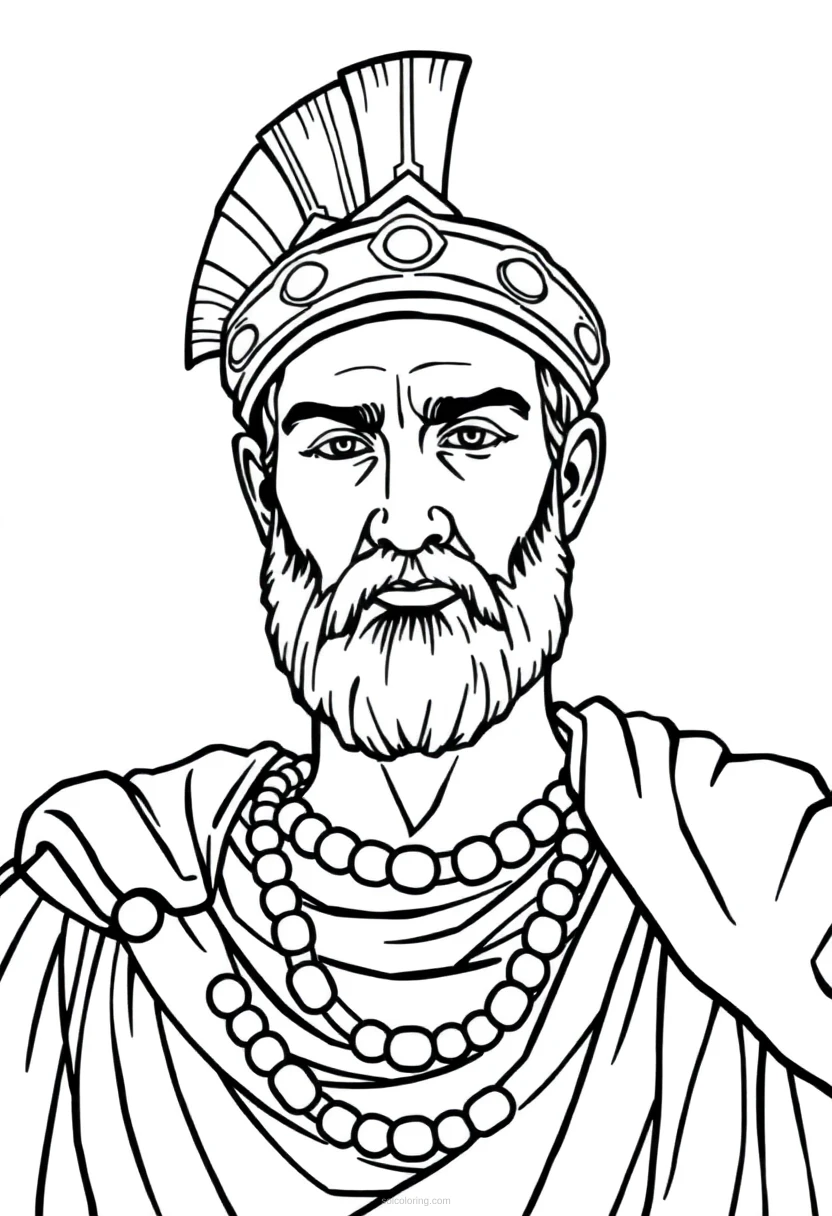 Roman Emperor coloring page for kids