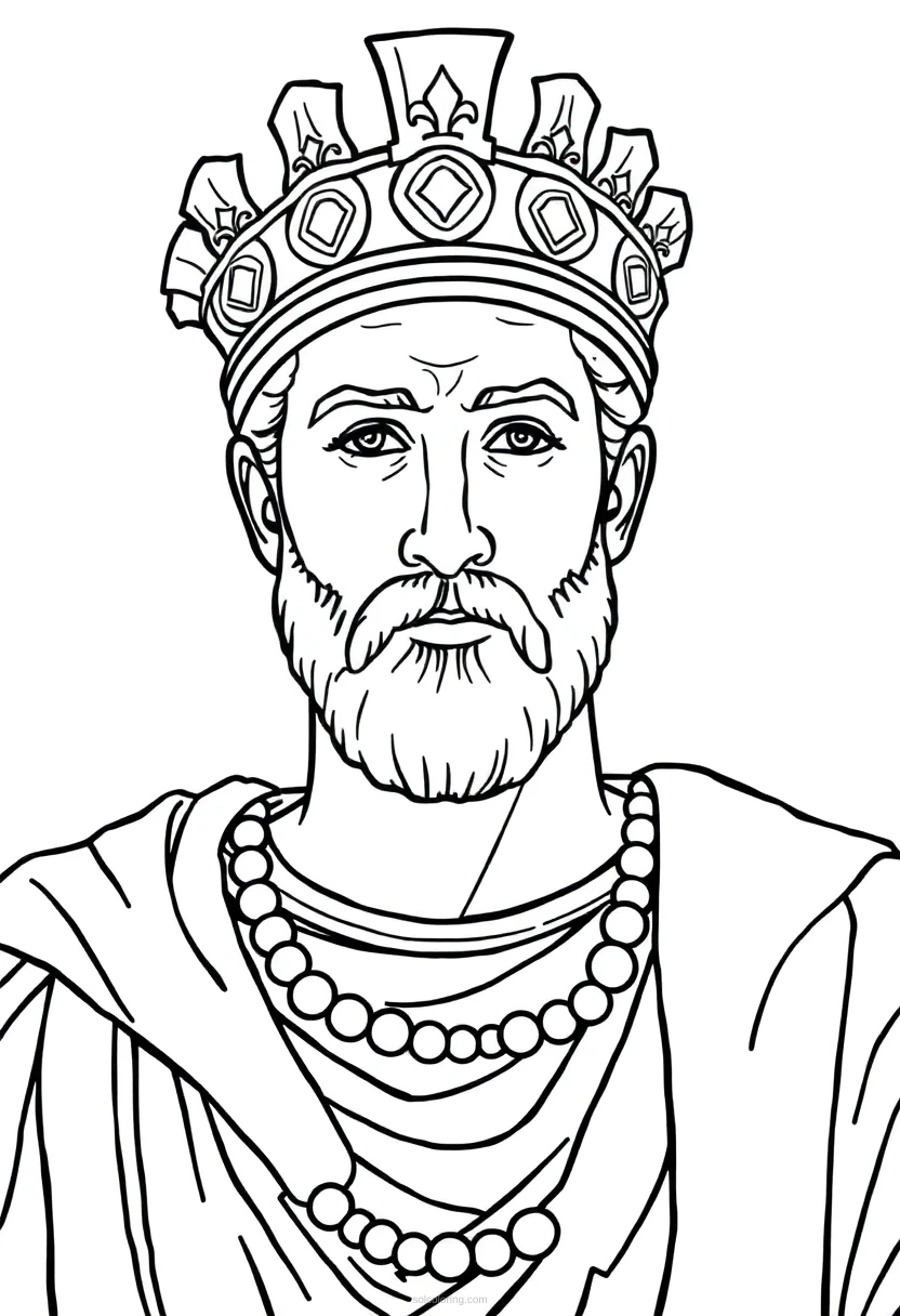 Roman Emperor coloring page for kids