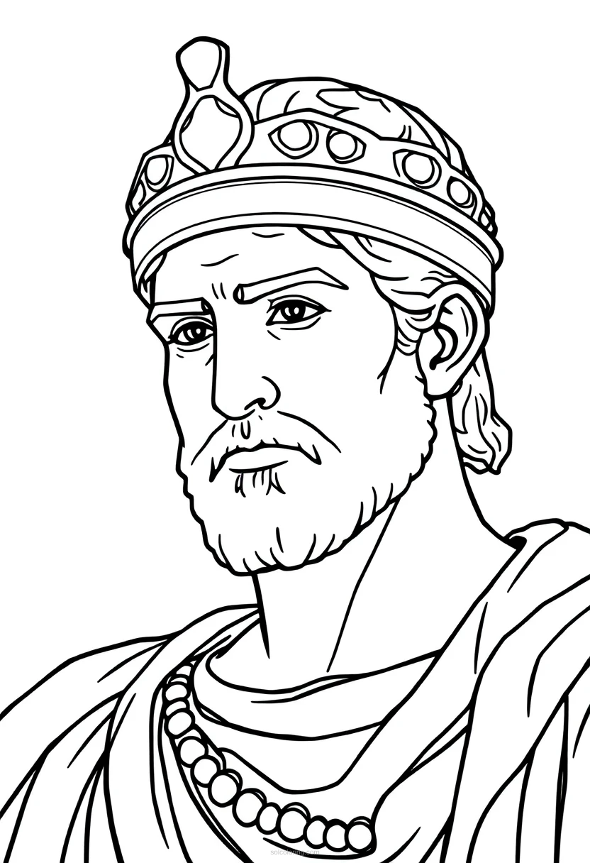 Roman Emperor coloring page for kids