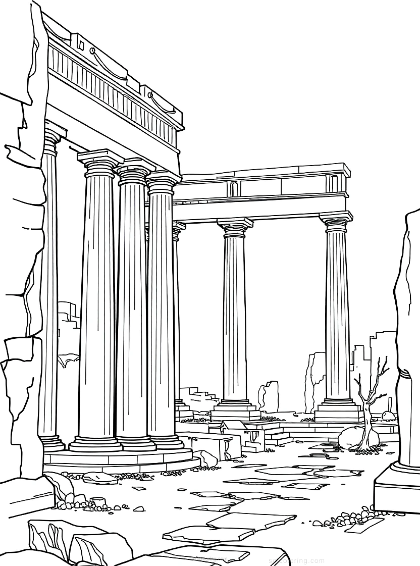 Roman Forum Ruins coloring pages