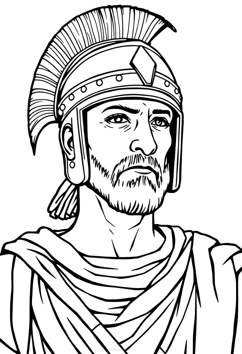 Roman Gladiator Chibi coloring pages