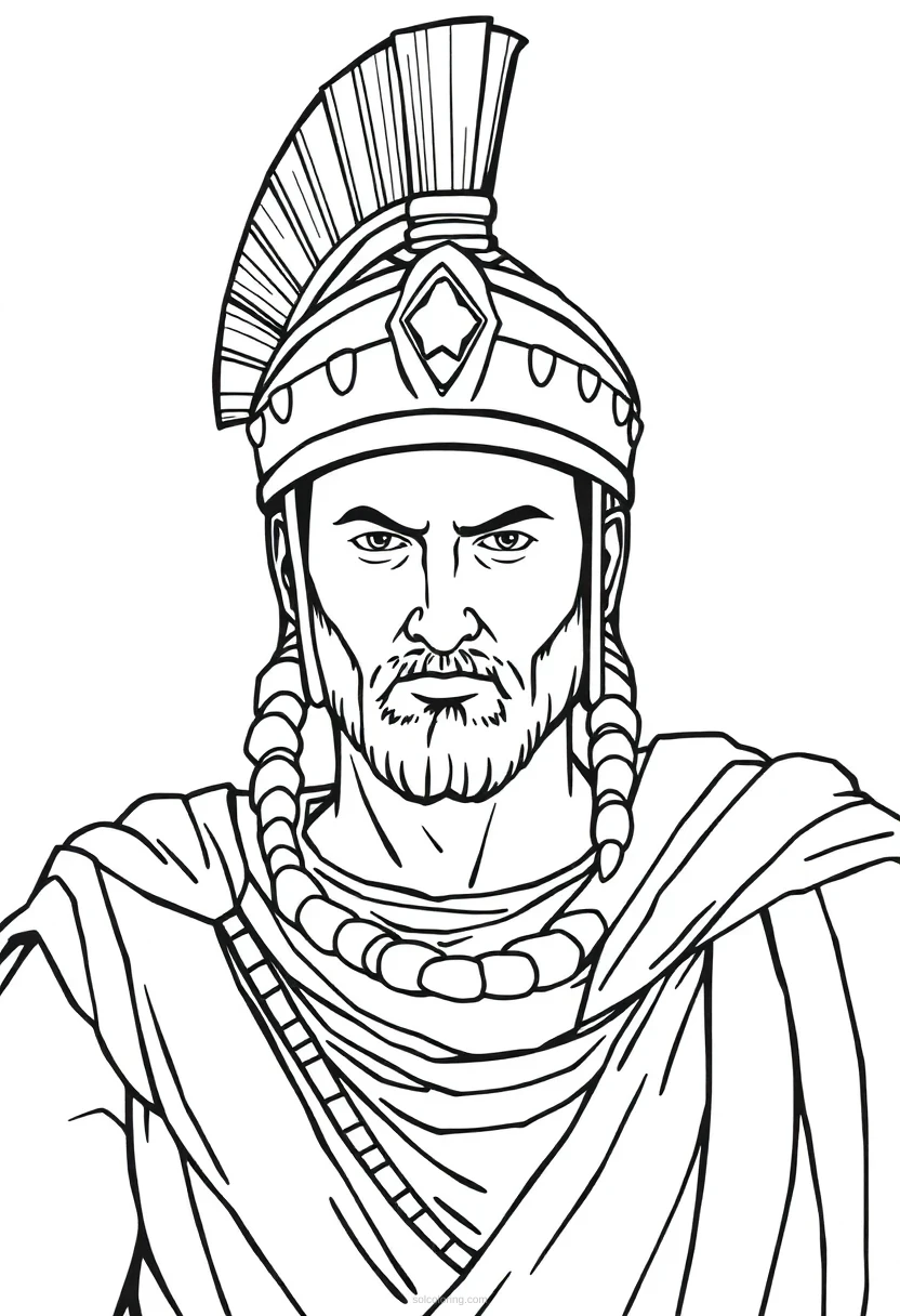 Roman Gladiator coloring page for kids
