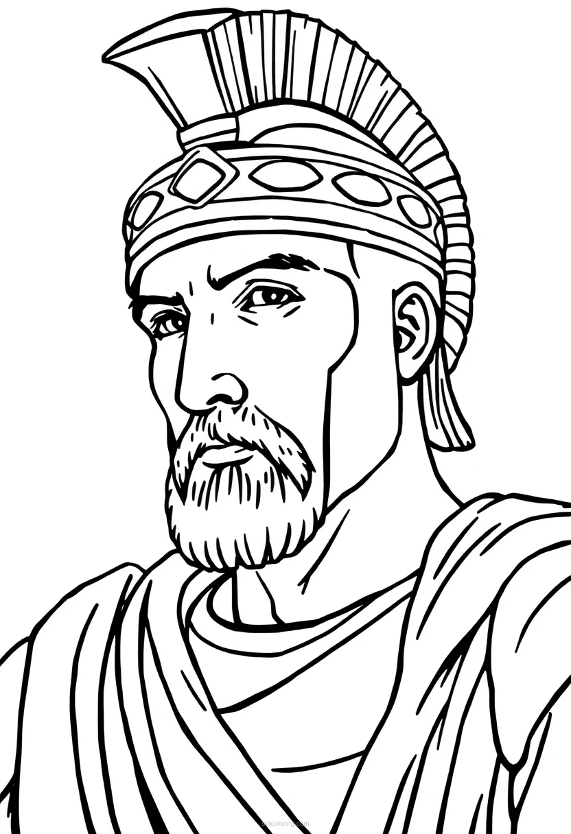 Roman Gladiator Detailed coloring pages
