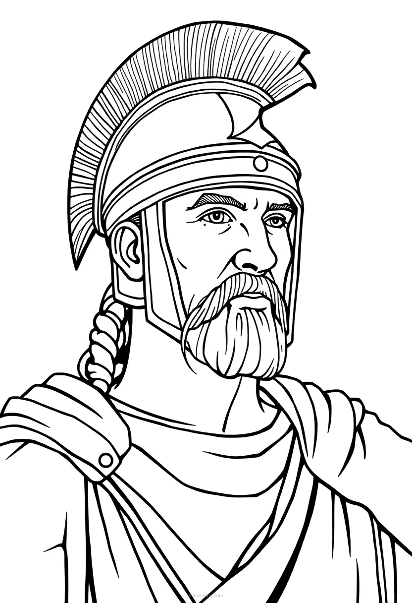 Roman Gladiator coloring page for kids