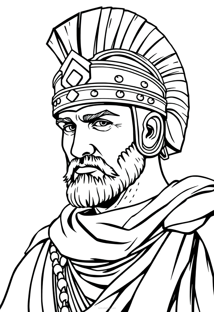 Roman Gladiator Mandala coloring pages