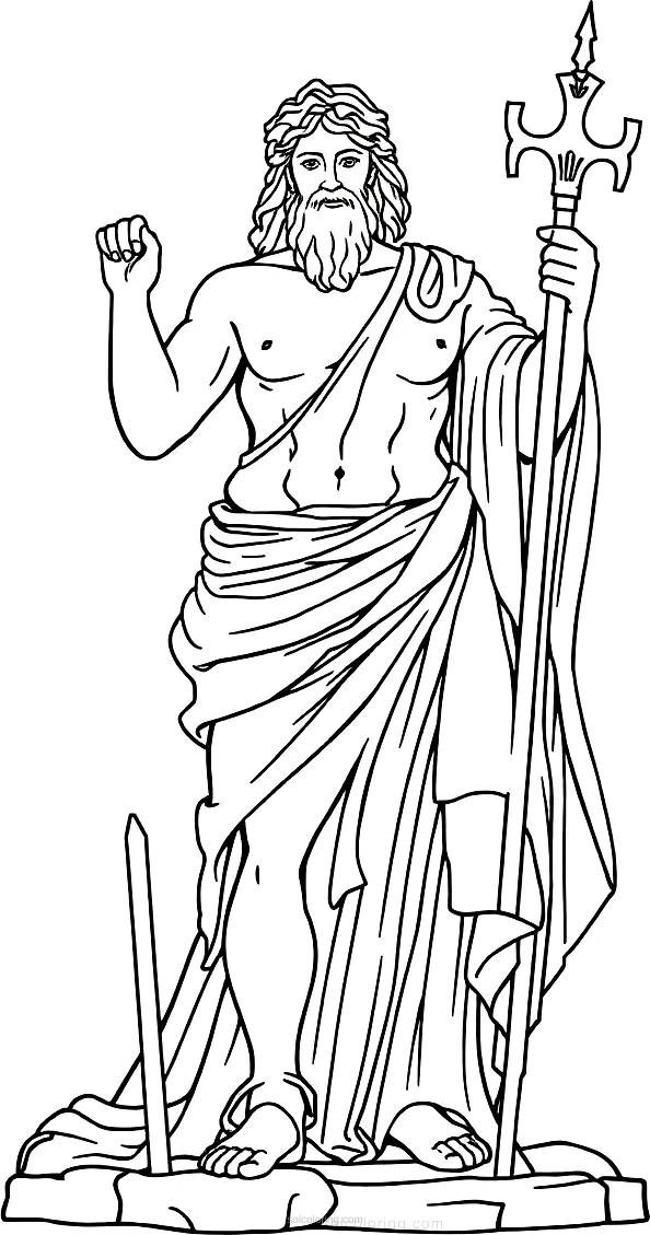 Roman God Jupiter coloring page for kids