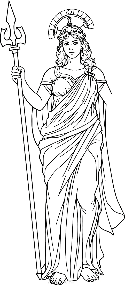Roman Goddess Minerva coloring pages