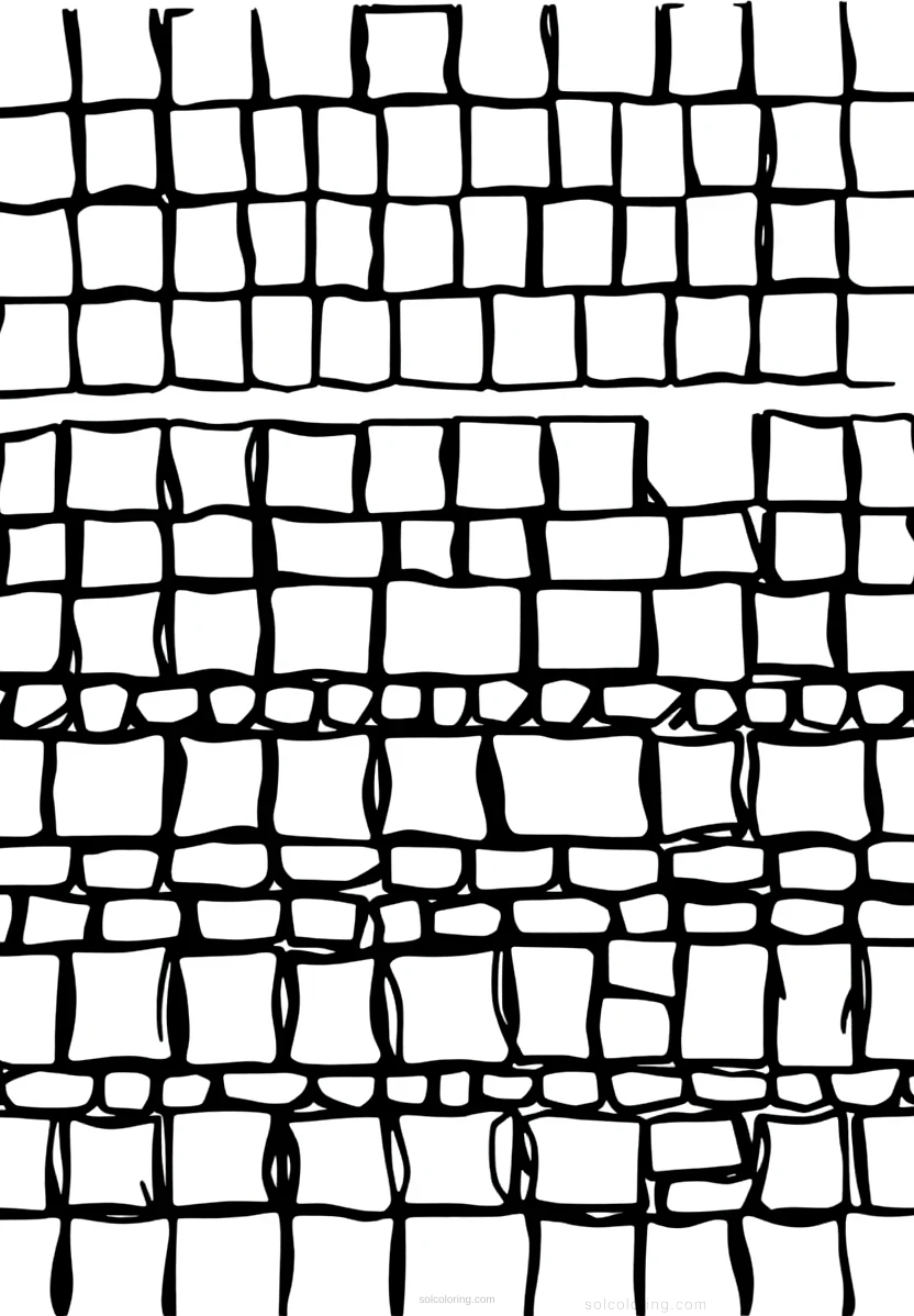 Roman Mosaic Patterns coloring page for kids