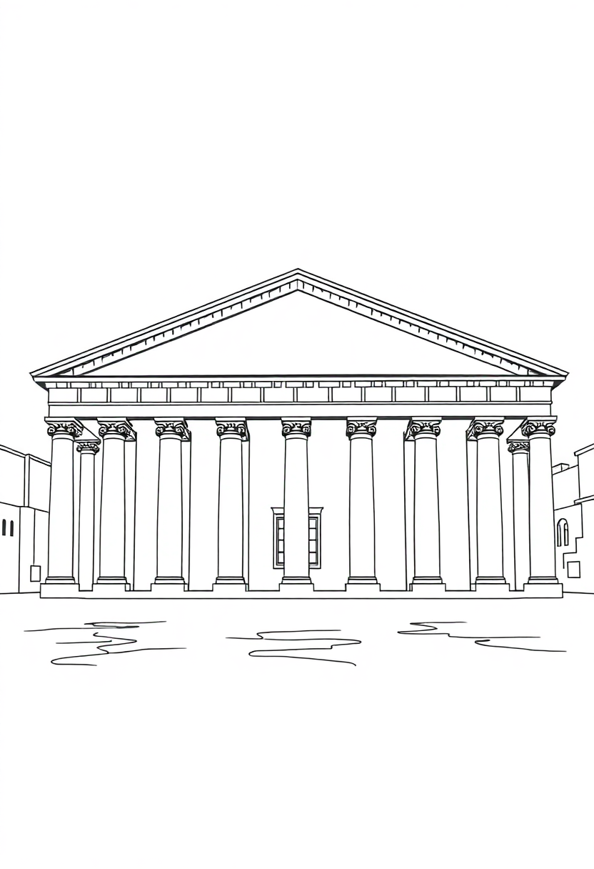 Roman Senate Building coloring pages