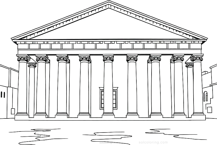 Roman Senate Building coloring pages