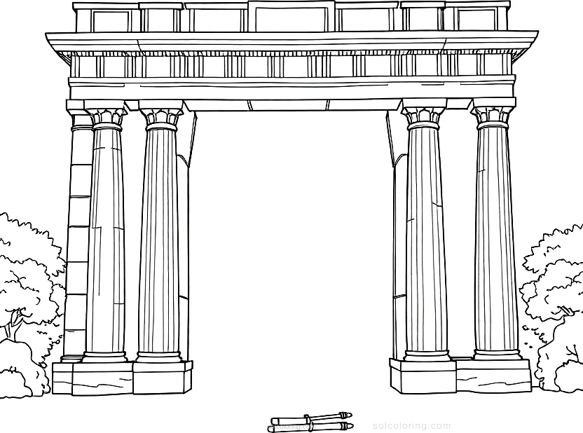 Roman Triumphal Arch coloring pages