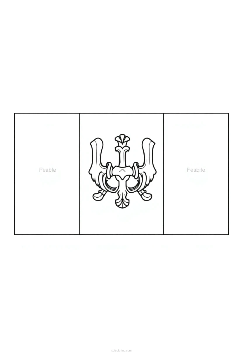 Romanian Flag coloring page for kids