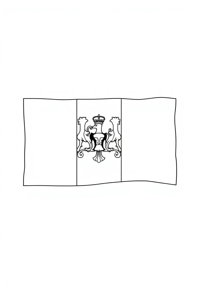 Romanian Flag coloring page, free printable