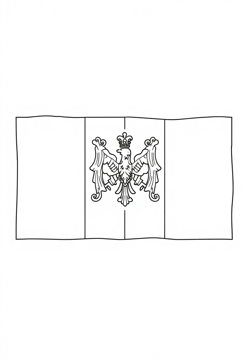 Romanian Flag coloring page, free printable