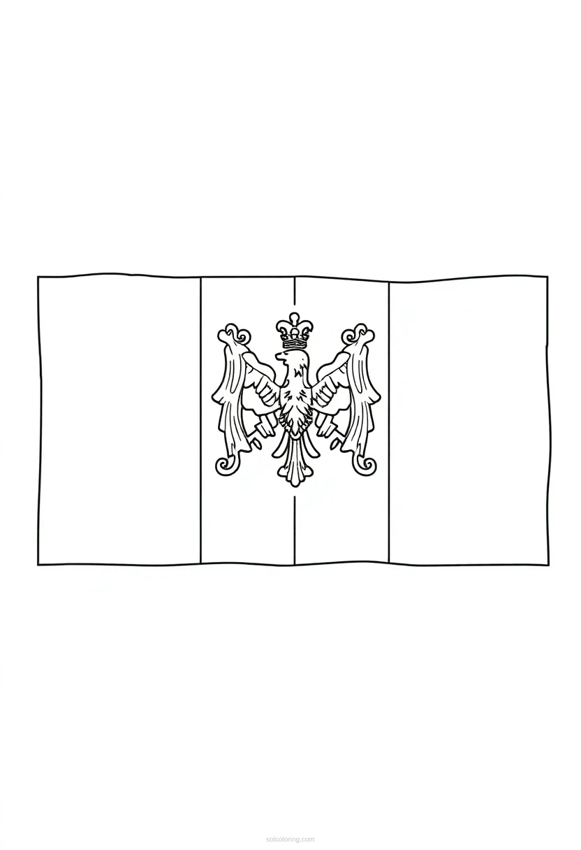Romanian Flag coloring page for kids