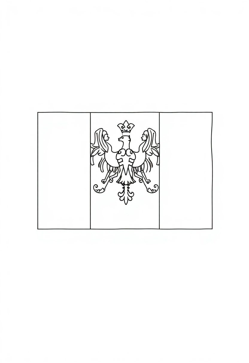 Romanian Flag coloring page, free printable