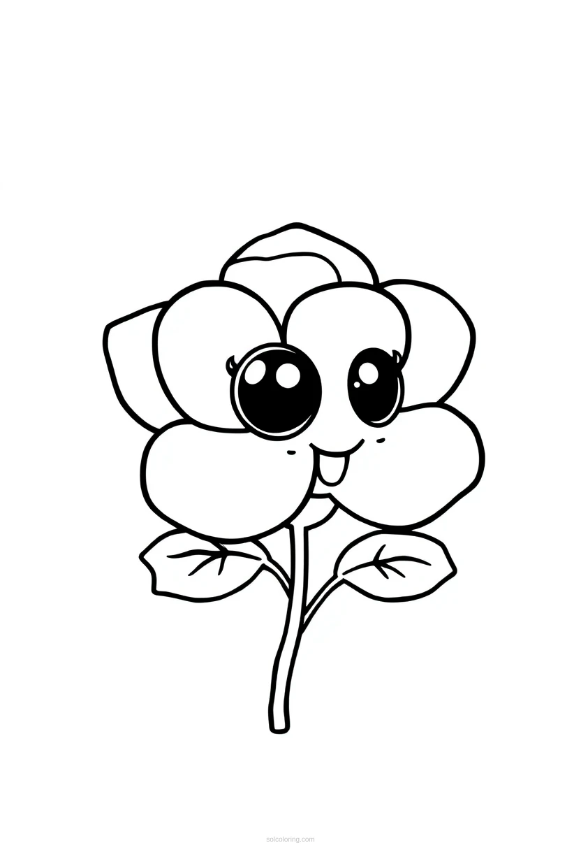Rose coloring page for kids